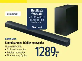 Føtex Soundbar med trådløs subwoofer tilbud