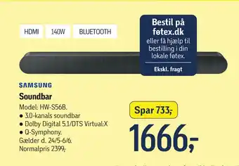 Føtex Soundbar tilbud