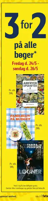 Føtex 3 for 2 på alle bøger tilbud