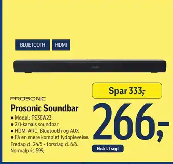 Føtex Prosonic Soundbar tilbud