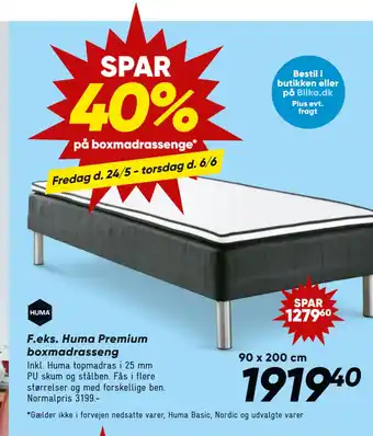 Bilka Huma Premium boxmadrasseng tilbud
