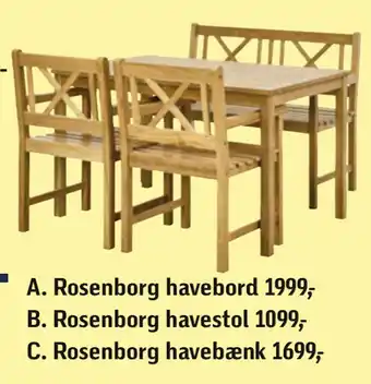 Føtex Rosenborg havestol tilbud