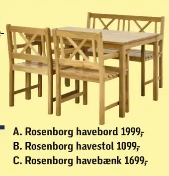 Føtex Rosenborg havebænk tilbud