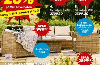 Bilka Gotland 3-pers. loungesofa tilbud