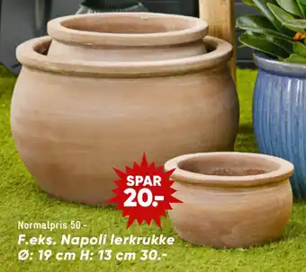Bilka Napoli lerkrukke tilbud