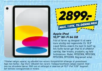 Bilka Apple iPad 10,9” Wi-Fi 64 GB tilbud
