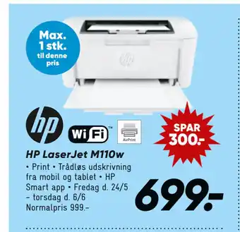 Bilka HP LaserJet M110w tilbud