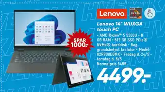 Bilka Lenovo 14 WUXGA touch PC tilbud