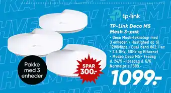 Bilka TP-Link Deco M5 Mesh 3-pak tilbud