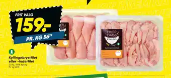 Bilka Kyllingebrystfilet eller -inderfilet tilbud