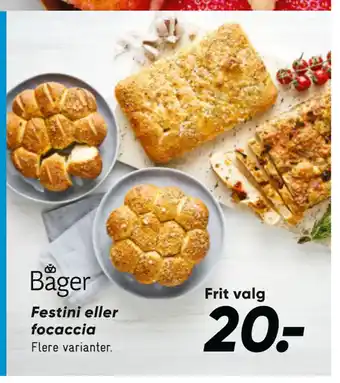 Bilka Festini eller focaccia tilbud
