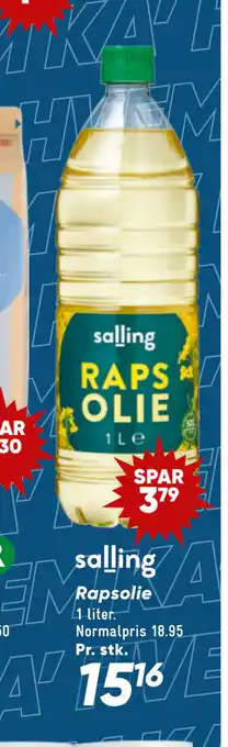 Bilka Rapsolie tilbud
