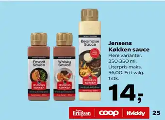 SuperBrugsen Jensens Køkken sauce tilbud
