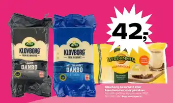 Klovborg skæreost eller Leerdammer morgenskær