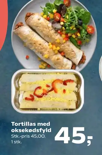 SuperBrugsen Tortillas med oksekødsfyld tilbud
