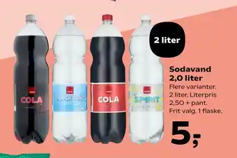 SuperBrugsen Sodavand 2,0 liter tilbud