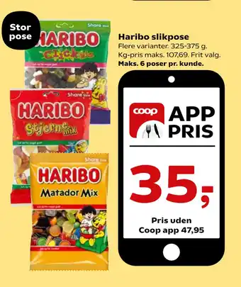 SuperBrugsen Haribo slikpose tilbud
