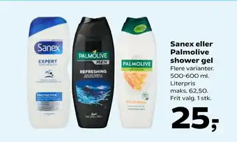 Kvickly Sanex eller Palmolive shower gel tilbud
