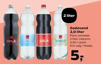 Kvickly Sodavand 2,0 liter tilbud