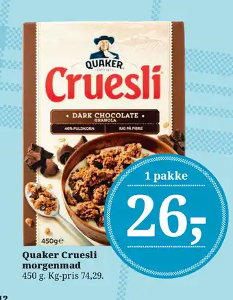 Dagli'Brugsen Quaker Cruesli morgenmad tilbud