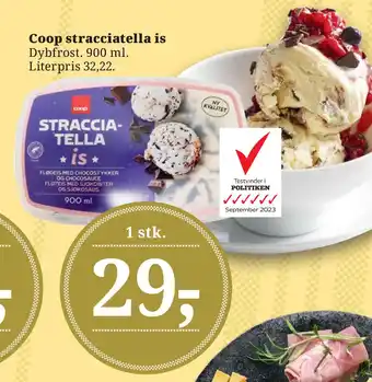 Dagli'Brugsen Coop stracciatella is tilbud