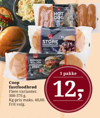Dagli'Brugsen Coop fastfoodbrød tilbud