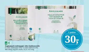 Dagli'Brugsen Änglamark toiletpapir eller køkkenrulle tilbud