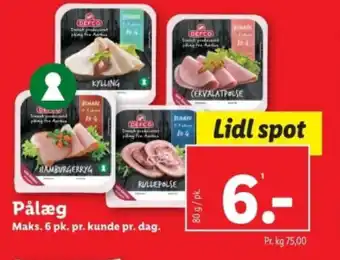 Lidl Pålæg tilbud