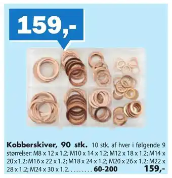 Kobberskiver, 90 stk
