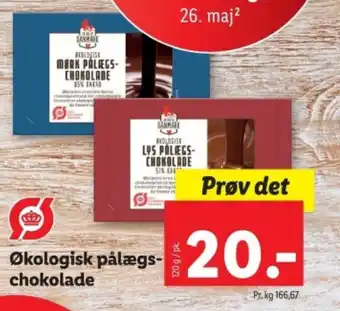 Lidl Økologisk pålægs- chokolade tilbud