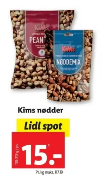 Lidl Kims nødder tilbud