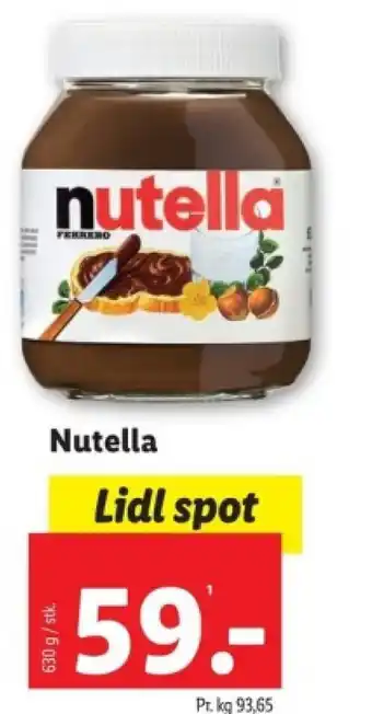 Lidl Nutella tilbud