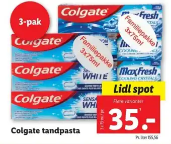 Lidl Colgate tandpasta tilbud