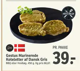 SPAR Gestus Marinerede Koteletter af Dansk Gris tilbud