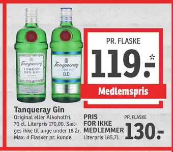 SPAR Tanqueray Gin tilbud