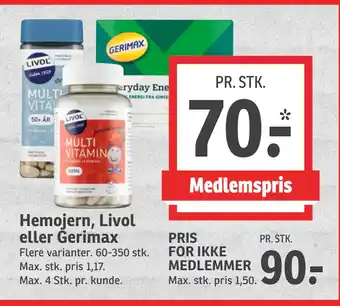 Hemojern, Livol eller Gerimax