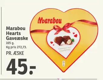 SPAR Marabou Hearts Gaveæske tilbud