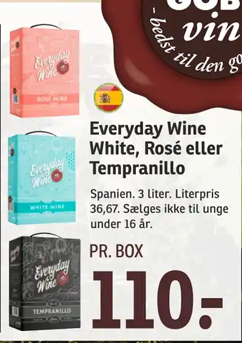 SPAR Everyday Wine White, Rosé eller Tempranillo tilbud