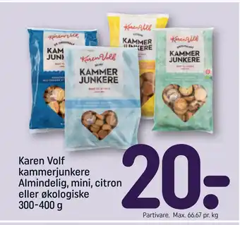 REMA 1000 Karen Volf kammerjunkere Almindelig, mini, citron eller økologiske 300-400 g tilbud