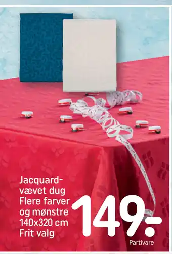 REMA 1000 Jacquardvævet dug Flere farver og mønstre 140x320 cm Frit valg tilbud