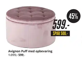 Avignon Puff med opbevaring
