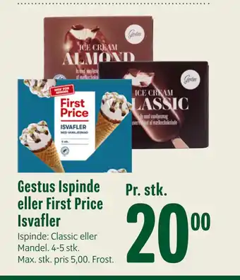 Min Købmand Gestus Ispinde eller First Price Isvafler tilbud