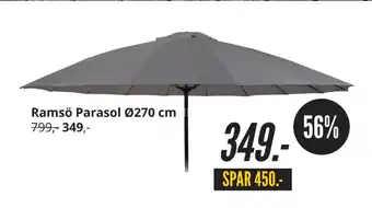 My Home Ramsö Parasol Ø270 cm tilbud