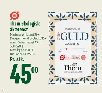 Min Købmand Them Økologisk Skæreost tilbud