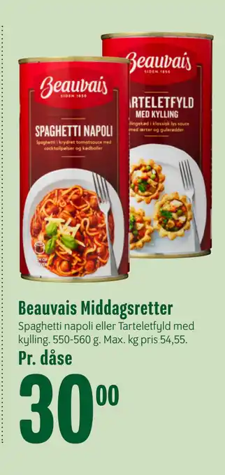 Min Købmand Beauvais Middagsretter tilbud