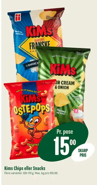 Min Købmand Kims Chips eller Snacks tilbud