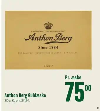 Min Købmand Anthon Berg Guldæske tilbud