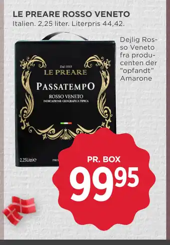 MENY LE PREARE ROSSO VENETO tilbud