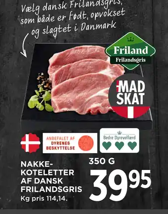 MENY NAKKE KOTELETTER AF DANSK FRILANDSGRIS tilbud