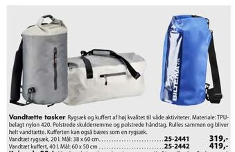 Vandtætte tasker